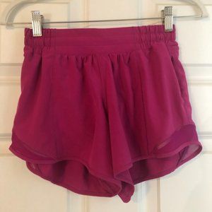 LuLulemon Hotty Hot Low Rise Line Shorts - 4" Ripened Raspberry Size 4